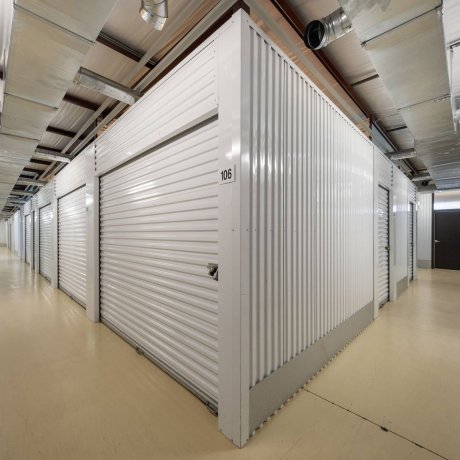 Indoor climate-controlled storage units available at Westlake RV Resort in Houston, Texas
