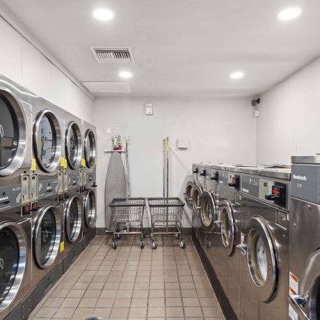 Clean and modern laundry room at Allstar RV Resort in Houston, TX