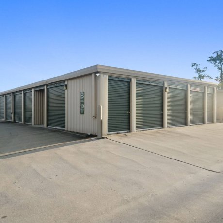 Secure storage units available at Westlake RV Resort in Houston, TX near 77084